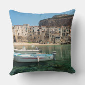 シシリーのCefaluの町 クッション (裏面)