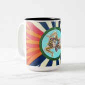 シシリーのSiciliaのlaのTrinacriaの記号 ツートーンマグカップ (正面左)