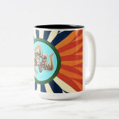 シシリーのSiciliaのlaのTrinacriaの記号 ツートーンマグカップ (正面右)