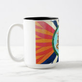 シシリーのSiciliaのlaのTrinacriaの記号 ツートーンマグカップ (左)