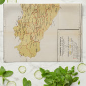 シシリーイタリア1900年のマフィアの活動の地図 キッチンタオル (折り畳み)