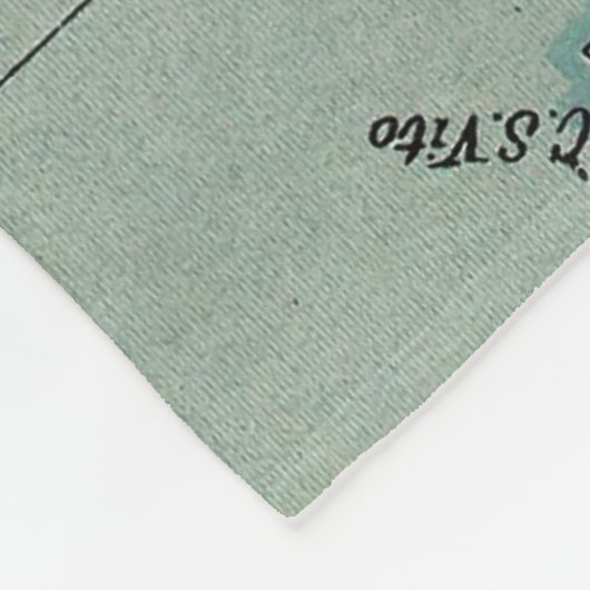 シシリーイタリア(1911年)のヴィンテージの地図 フリースブランケット (角)