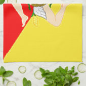 シシリー(イタリア)の旗 キッチンタオル (折り畳み)