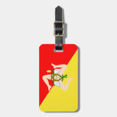 シシリー(イタリア)の旗 ラゲッジタグ (正面縦)
