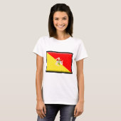 シシリー(イタリア)の旗 Tシャツ (正面フル)