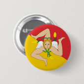 シシリー、イタリア 缶バッジ (正面&裏面)