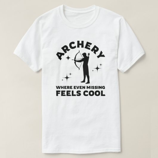 シシンと音を立てる感じ弓クール術 | アーチェリー Tシャツ (デザイン正面)