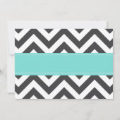 シシンプルェブロンベビーまたはブライダルシャワーの招待 招待状 (裏面)