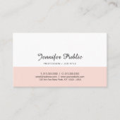 シシンプルックデザイン赤面ピンクホワイトトレンディーモダン 名刺 (正面)