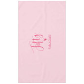 ·シシンプルック·フィフティー&ファビュー!ピンクオンピンク テーブルクロス (正面)