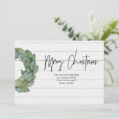 シシンプルプラップマグノリアファームハウスクリスマスカード カード (スタンド正面)