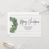シシンプルプラップマグノリアファームハウスクリスマスカード カード (正面/裏面インサイチュ)