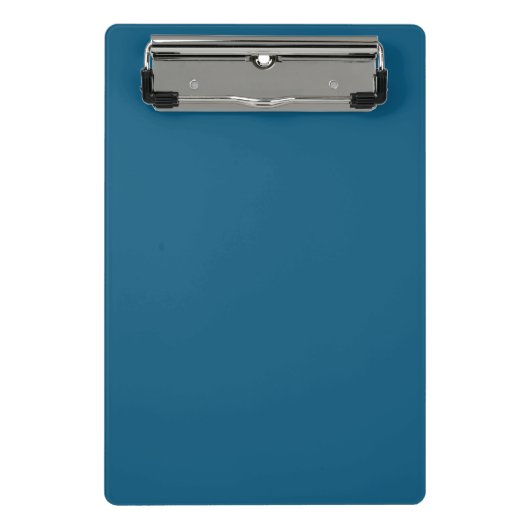 シシンプルャプンブルーのサファイア無地のカラー ミニクリップボード (正面)