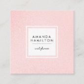 シシンプルャンパングリッター美しいスチリスト スクエア名刺 (正面)