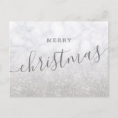 シシンプルルバークリスマスホリデイズグリッターマーブル  シーズンポストカード (正面)