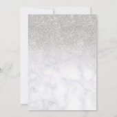 シシンプルルバースイート16誕生日マーブルグリッター  招待状 (裏面)