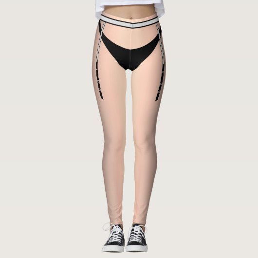 シシーガーターランジェリーチャスティカバーレギンス レギンス (正面)