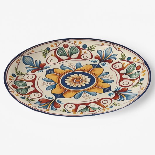 シシ伝統的リアイタリアンセラミックス ペーパープレート (アングル)