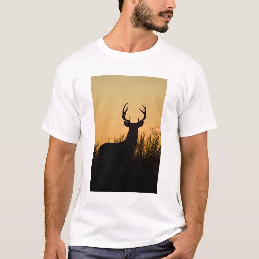 シジカオジカ (Odocoileus virginianus) Tシャツ (正面)