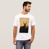 シジカオジカ (Odocoileus virginianus) Tシャツ (正面フル)