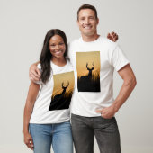 シジカオジカ (Odocoileus virginianus) Tシャツ (ユニセックス)