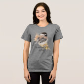 シジュウカラのインスピレーションの引用 トライブレンドTシャツ (正面全面)