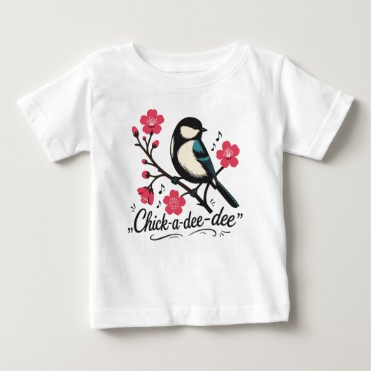 シジュウカラの鳴き声 ベビーTシャツ (正面)