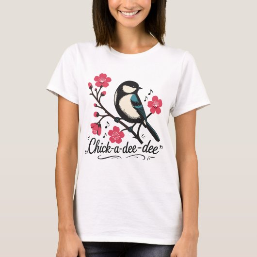 シジュウカラの鳴き声 Tシャツ (正面)