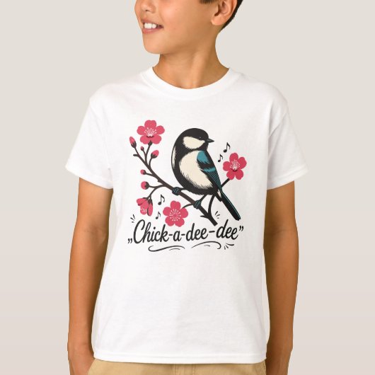 シジュウカラの鳴き声 Tシャツ (正面)