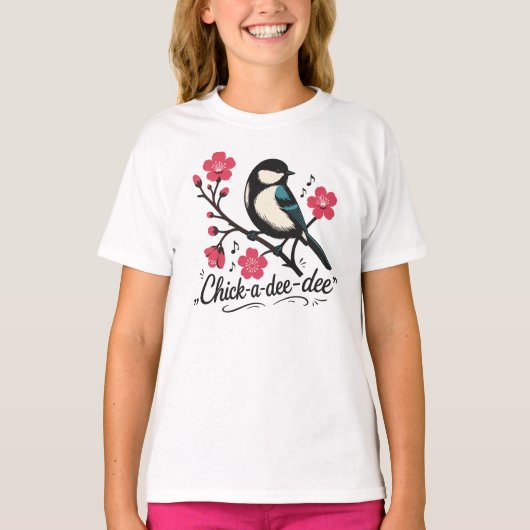 シジュウカラの鳴き声 Tシャツ (正面)