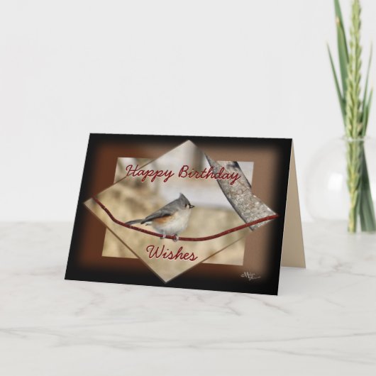 シジュウカラ科の鳴き鳥はあらゆる大事な行事のためにカードカスタマイズ カード (正面)