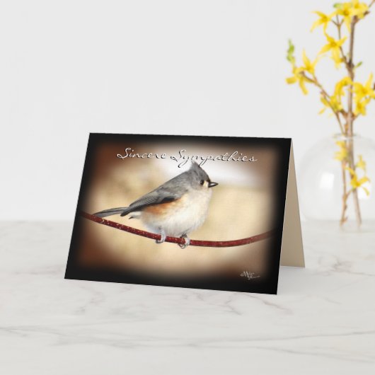 シジュウカラ科8903 -大事な行事をカスタマイズ カード (黄色い花)