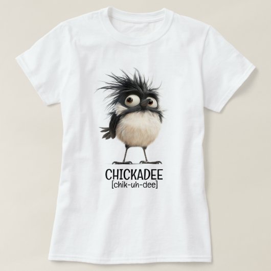 シジュウカラ[chik-uh-dee] tシャツ (デザイン正面)
