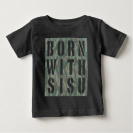 シスを持って生まれた カモフラージュ 3 ベビーTシャツ