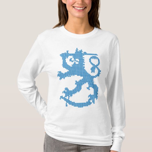 シスウ ライオン 女性用長袖シャツ Tシャツ (正面)