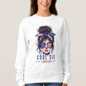 シスクール投票ヴィンテージめちゃくちゃなヘアレディ選挙 スウェットシャツ (正面)