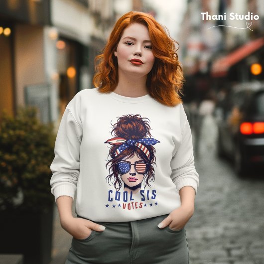 シスクール投票ヴィンテージめちゃくちゃなヘアレディ選挙 スウェットシャツ