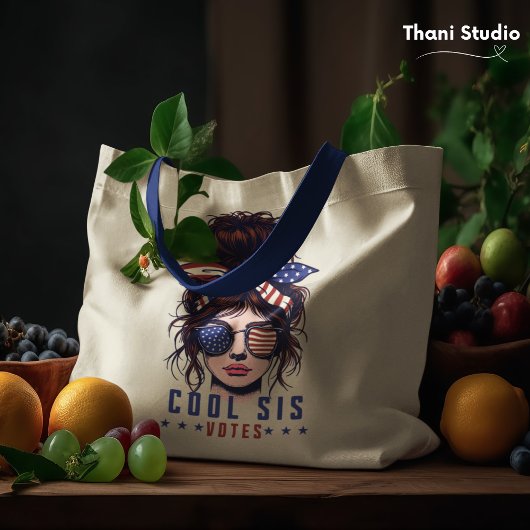 シスクール投票ヴィンテージめちゃくちゃなヘアレディ選挙 トートバッグ