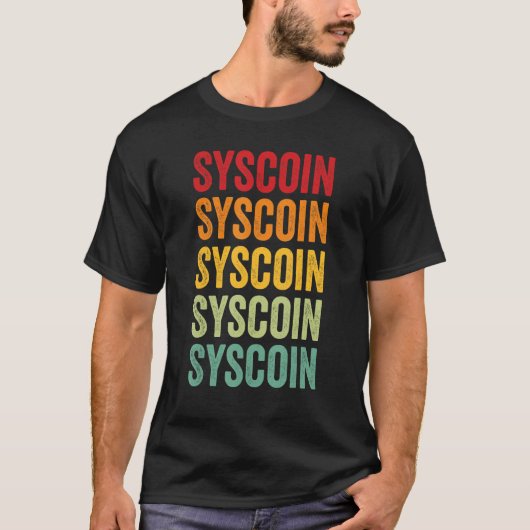 シスコイン暗号虹文字デザイン Tシャツ (正面)
