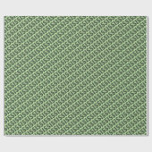 シスタイポグラフィ花文字パターンフローラ緑 ラッピングペーパー (フラット)