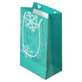 シスタイリッシュアの雪モダン結晶のパターン スモールペーパーバッグ (正面アングル)