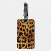 シスタイリッシュッガーリークサファリアニマルプリントヒョウ ラゲッジタグ (裏面縦)