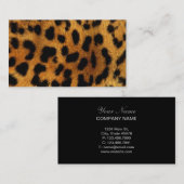 シスタイリッシュッガーリークサファリアニマルプリントヒョウ 名刺 (正面/裏面)