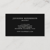 シスタイリッシュックな黒と銀のプロフェッショナル 名刺 (裏面)