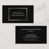 シスタイリッシュックな黒と銀のプロフェッショナル 名刺 (正面/裏面)