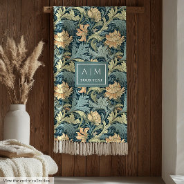 シスタイリッシュックモリスインスパイアアールヌーボー伝統 フリースブランケット