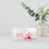 シスタイリッシュッモダンク美しいサロンスパプロフェッショナル 名刺 (スタンド正面)