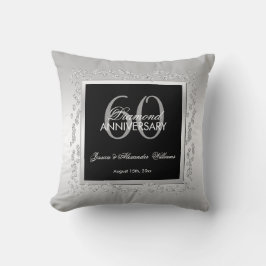 シスタイリッシュルバー·ダイ結婚ヤモンズ60周年 クッション