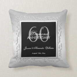 シスタイリッシュルバー·ダイ結婚ヤモンズ60周年 クッション