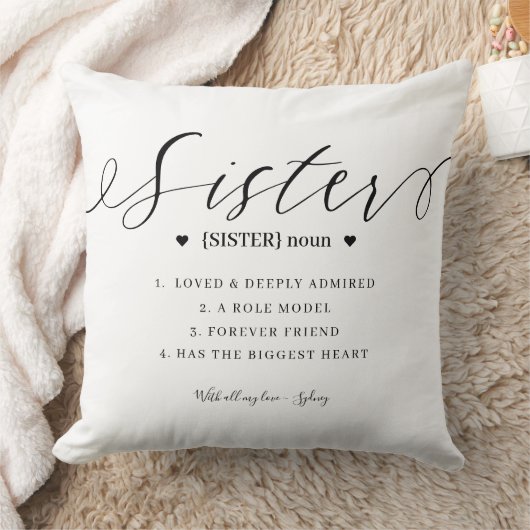 シスタエレガントー定義パーソナライズされたキープサケ クッション (ブランケット)